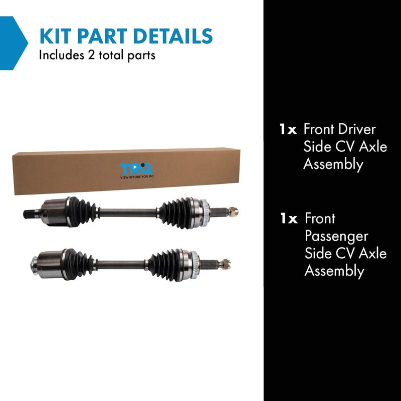 TRQ Front CV Axle Shaft Assembly Set Driver & Passenger Side Compatible with 2011-2014 Hyundai Sonata - Image 2