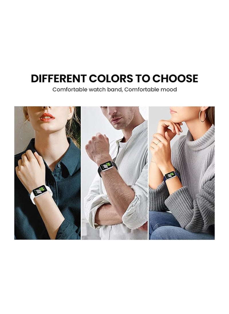 Excefore Compatible for Samsung Galaxy FIT 3 Watch Band, Silicone Breathable Quick Release Watch Strap Accessories for Samsung Galaxy FIT 3 SM-R390 Smartwatch, Black+Blue+White  - Image 3