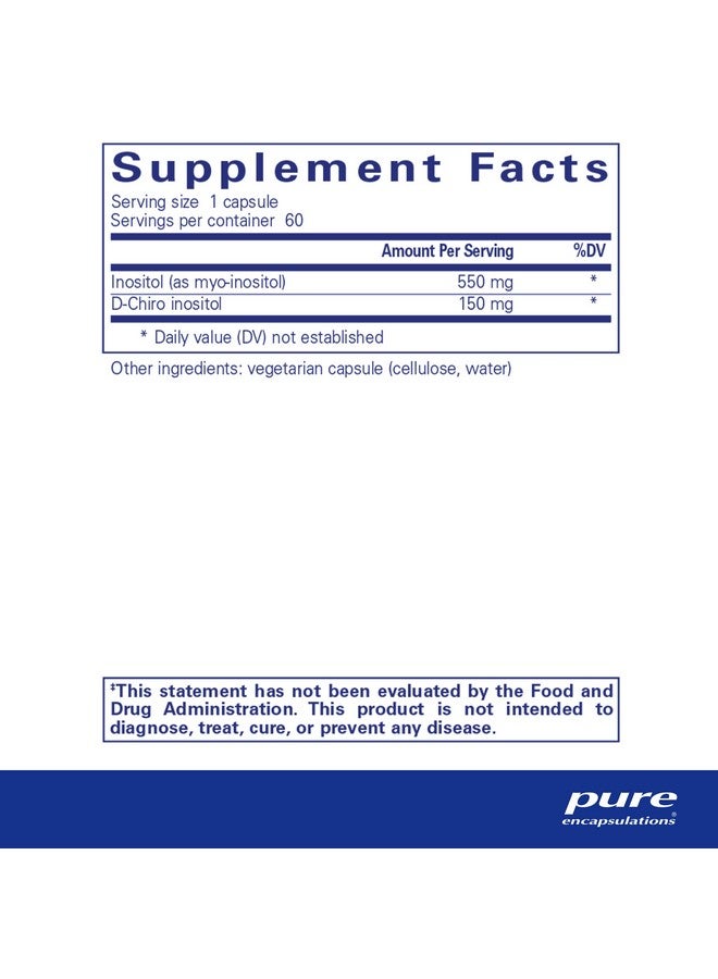 Pure Encapsulations Inositol Complex | Supplement to Support Energy, Healthy Metabolism, and Ovarian Function* | 60 Capsules - Image 2