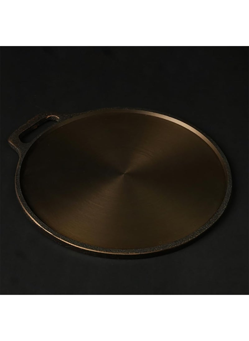 80's Cookware - 80s Cookware Natural Non Stick Pre Seasoned Super Smooth Cast Iron Tawa Pan for DosaChapathiRoti with Single Handle ToxinFree No Chemical Coating 10 Inch - Image 1