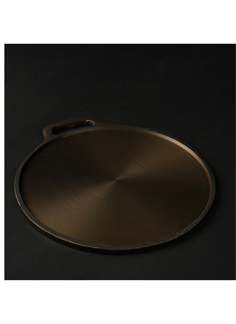 80's Cookware - 80s Cookware Natural Non Stick Pre Seasoned Super Smooth Cast Iron Tawa Pan for DosaChapathiRoti with Single Handle ToxinFree No Chemical Coating 10 Inch - Image 1