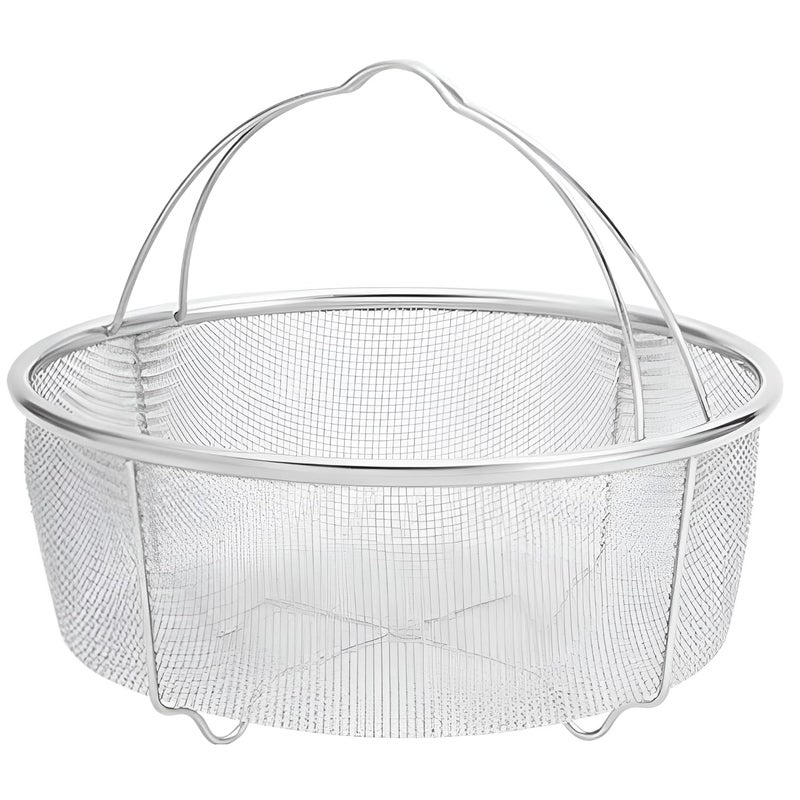 Snevad Kitchen Frying Basket Strainer Stainless Steel Mesh Can with Leaky Noodles Drain Food Steam Foldable Handle for Pot Round Portable Filter Oil Washing Vegetable Fruits - Image 1
