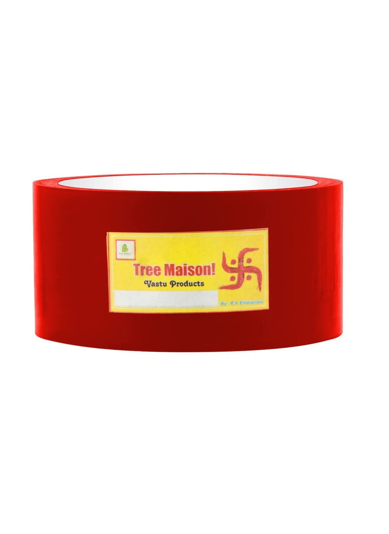 TREEMAISON TREEMAISON Vastu Red Tape | Size - 2 Inch (48 mm) Approx | Length- 20 Meter (Approx) | Vastu Tape Remedy for Toilet | Vastu Tape for Main Door Entrance | Tape Remedy | Pack of 1  - Image 1