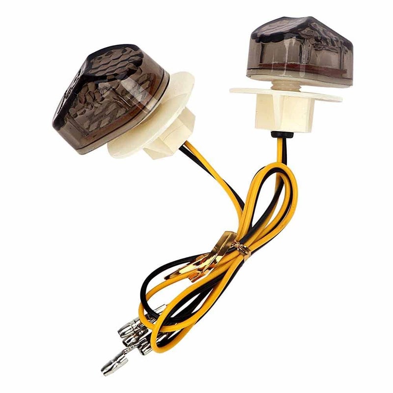 Taç Front Honeycomb Motorcycle Flush Mount LED Turn Signals indicators for Yamaha, Suzuki, Kawasaki, Honda CBR, R15 V3, V4, R15 V2, Ninja FZ1 FZ6 FZR FAZER YZF R1 R6 R6S FZ1 FZ6 FZ8 (Pack of 2 yellow) - Image 5