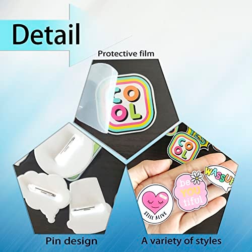 Acxbbian 20Pcs Cute Pins for Backpacks,Acrylic Brooch Pin,Inspirational Lapel Pins,Plastic Fruit Cartoon Brooch Pin, Decoration Lapel Pin,Badges Brooch Pins for DIY Jewelry Crafts,Clothing Bags Jackets - Image 4