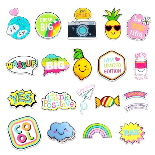 Acxbbian 20Pcs Cute Pins for Backpacks,Acrylic Brooch Pin,Inspirational Lapel Pins,Plastic Fruit Cartoon Brooch Pin, Decoration Lapel Pin,Badges Brooch Pins for DIY Jewelry Crafts,Clothing Bags Jackets - Image 1