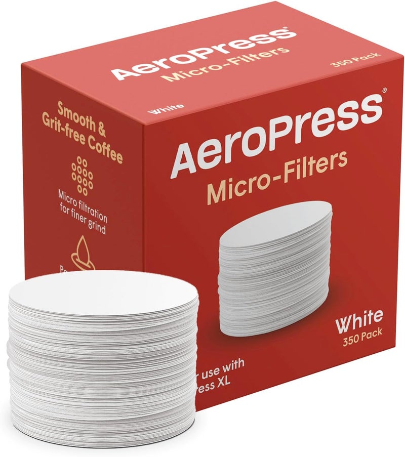 AeroPress Micro-Filter Replacement Pack - 350 White Paper Filters for Coffee and Espresso Maker - Image 1