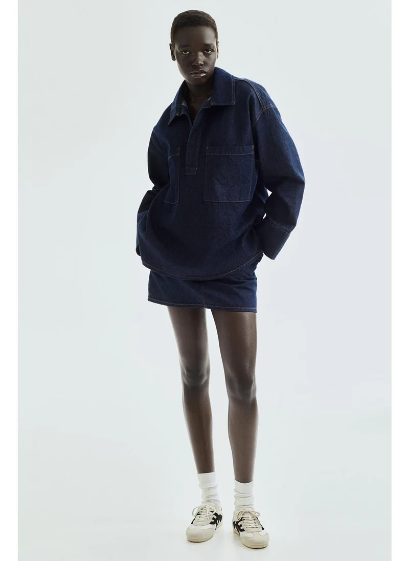H&M Oversized popover denim shirt