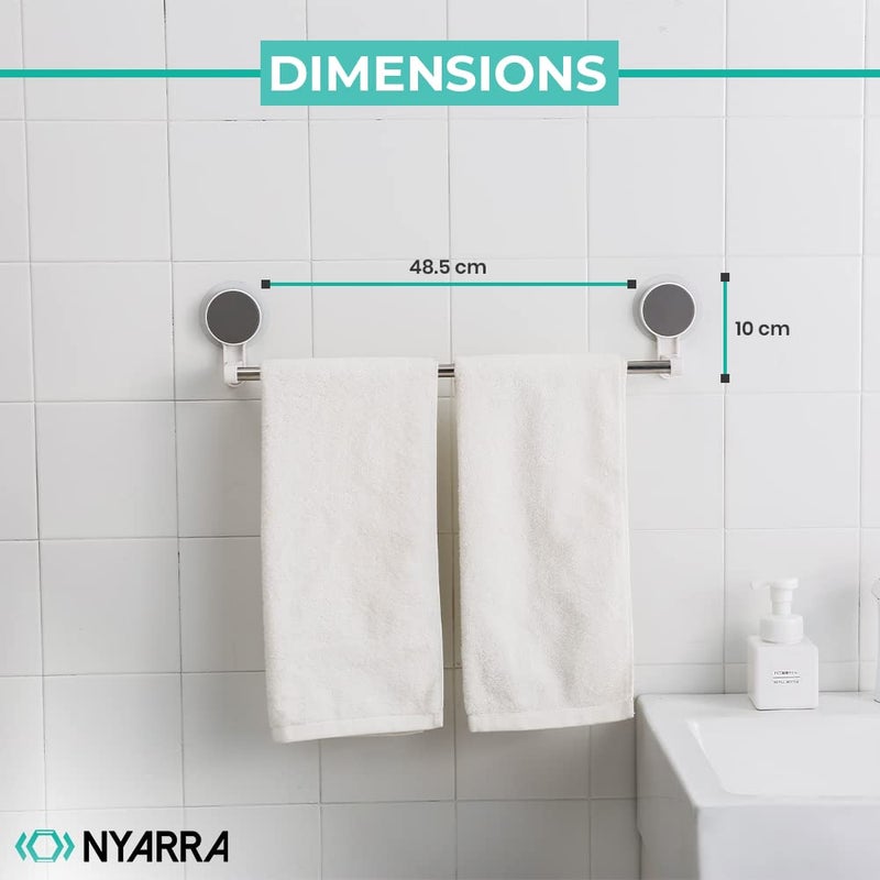 Nyarra Wall Mounted Self Adhesive Magic Sticker Towel Napkin Holder Bar for Bathroom and Kitchen [NR-1337] - Image 2