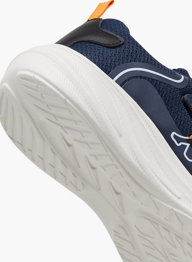 Kappa Boys' Logo Print Sports Shoes with Hook and Loop Closure  - Image 5