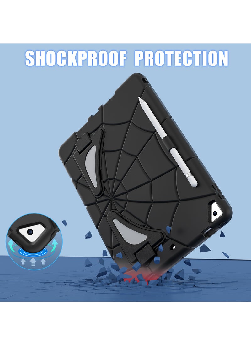 كولور فانس - مناسبة لجهاز iPad 10.2 بوصة 2021/2020/2019 Spider Man سيليكون PC حافظة واقية مضادة للسقوط للكمبيوتر اللوحي أسود/أسود - Image 1