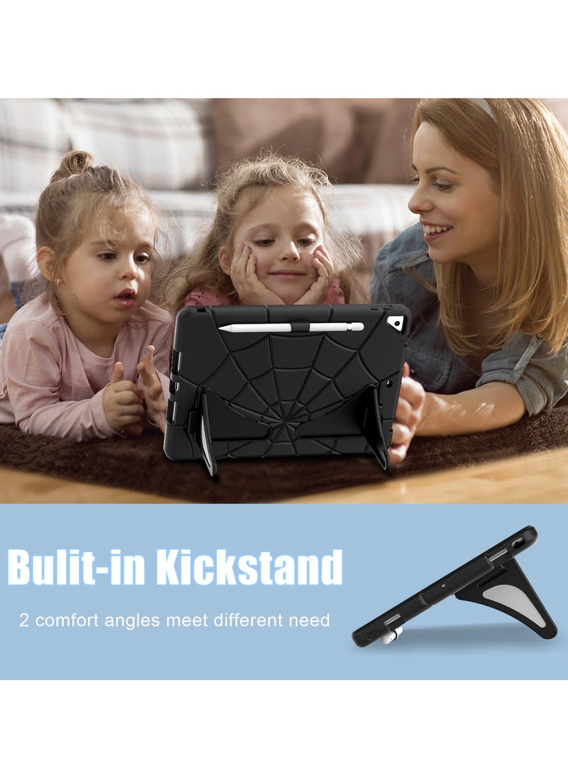 كولور فانس - مناسبة لجهاز iPad 10.2 بوصة 2021/2020/2019 Spider Man سيليكون PC حافظة واقية مضادة للسقوط للكمبيوتر اللوحي أسود/أسود - Image 1