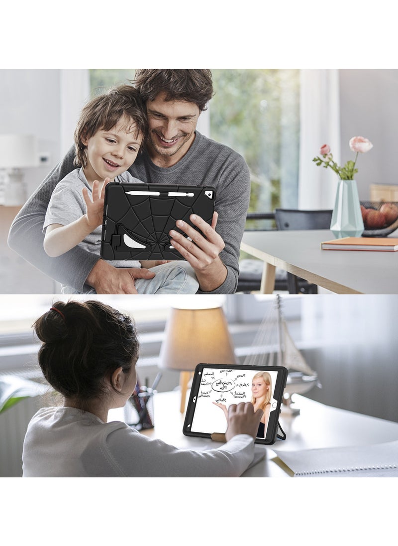 كولور فانس - مناسبة لجهاز iPad 10.2 بوصة 2021/2020/2019 Spider Man سيليكون PC حافظة واقية مضادة للسقوط للكمبيوتر اللوحي أسود/أسود - Image 1