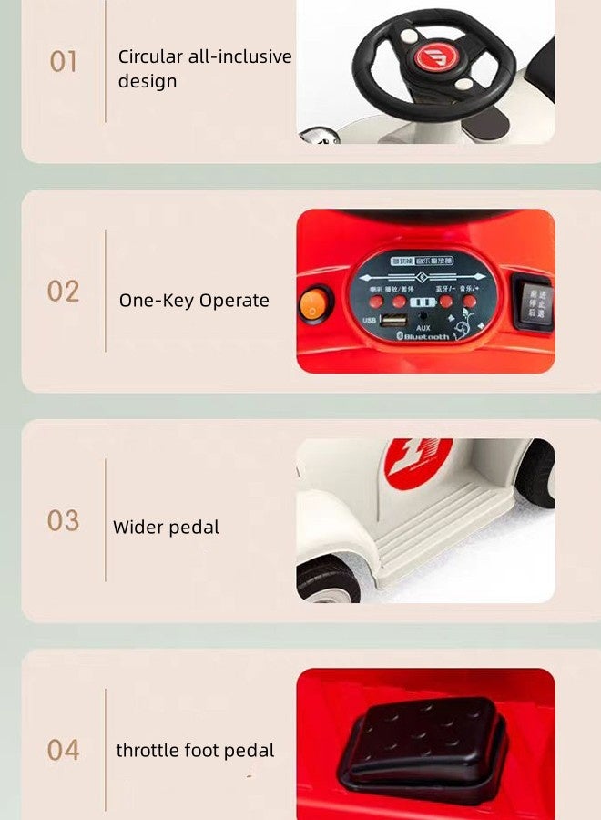 Child Electric car Kids Riding Toy，Ride On Train Ride on Car Toddler Push Car for Kids to Drive Model Game Gift, ride-on car/push car with a trailer  - Image 5