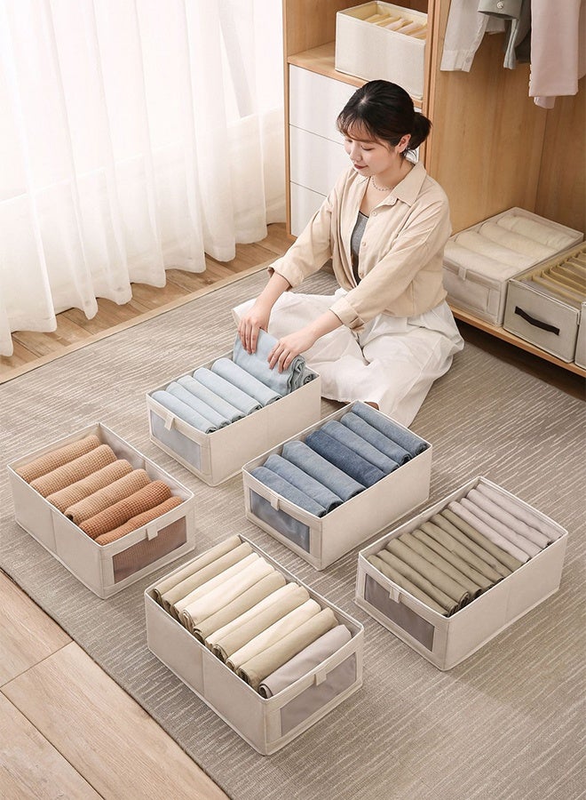 DUNISO Foldable Clothes Organizer with Visible Mesh Window and Handle,Portable Storage box,Washable  Drawer Box for Clothing, T-Shirt, Pants & Toys - Image 4