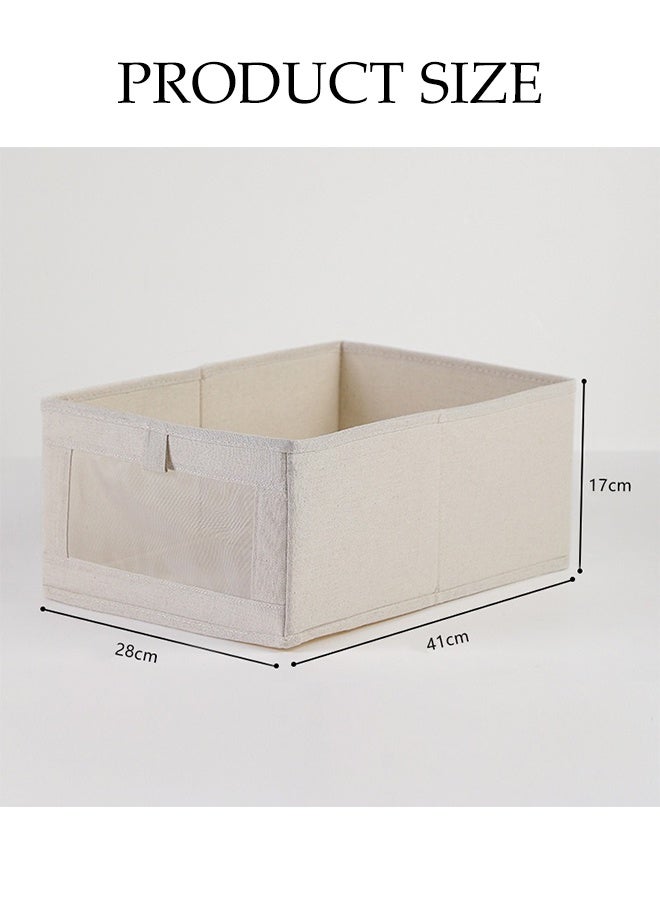 DUNISO Foldable Clothes Organizer with Visible Mesh Window and Handle,Portable Storage box,Washable  Drawer Box for Clothing, T-Shirt, Pants & Toys - Image 2