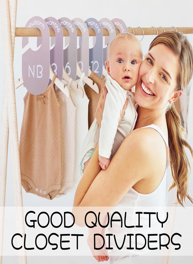 ITDYB Baby Closet Dividers for Clothes Organizer - Set of 8 Double-Sided Clothes Size Dividers from Newborn to Toddler for Daily Gender Neutral Baby Nursery Decor - Image 3
