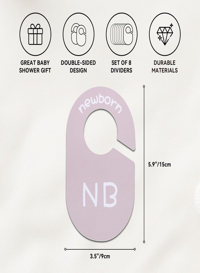 ITDYB Baby Closet Dividers for Clothes Organizer - Set of 8 Double-Sided Clothes Size Dividers from Newborn to Toddler for Daily Gender Neutral Baby Nursery Decor - Image 2