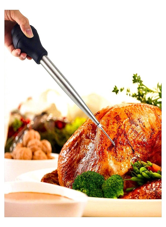TIYOORTA Good Grip Turkey Lifters and Baster Set, 3-Piece Thanksgiving Turkey Serving Set, 2-Prong Poultry Forks, Easily Lift Large Meats - Image 3