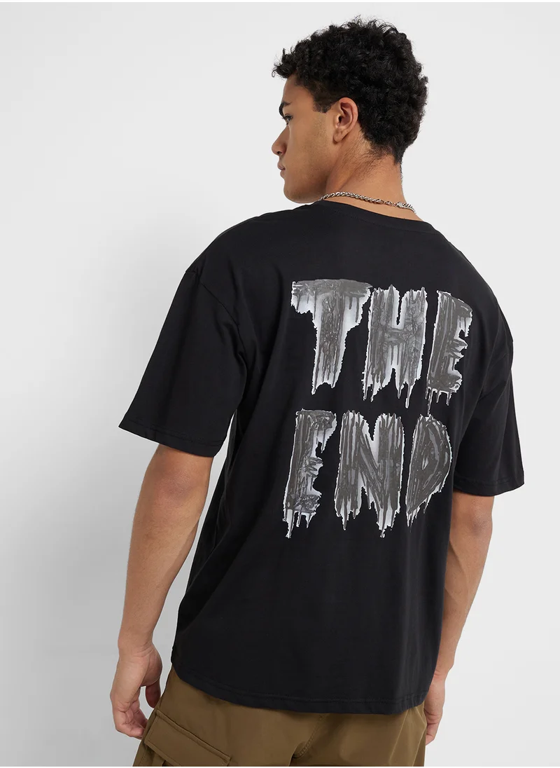 سفنتي فايف Oversized Graphic T-Shirt