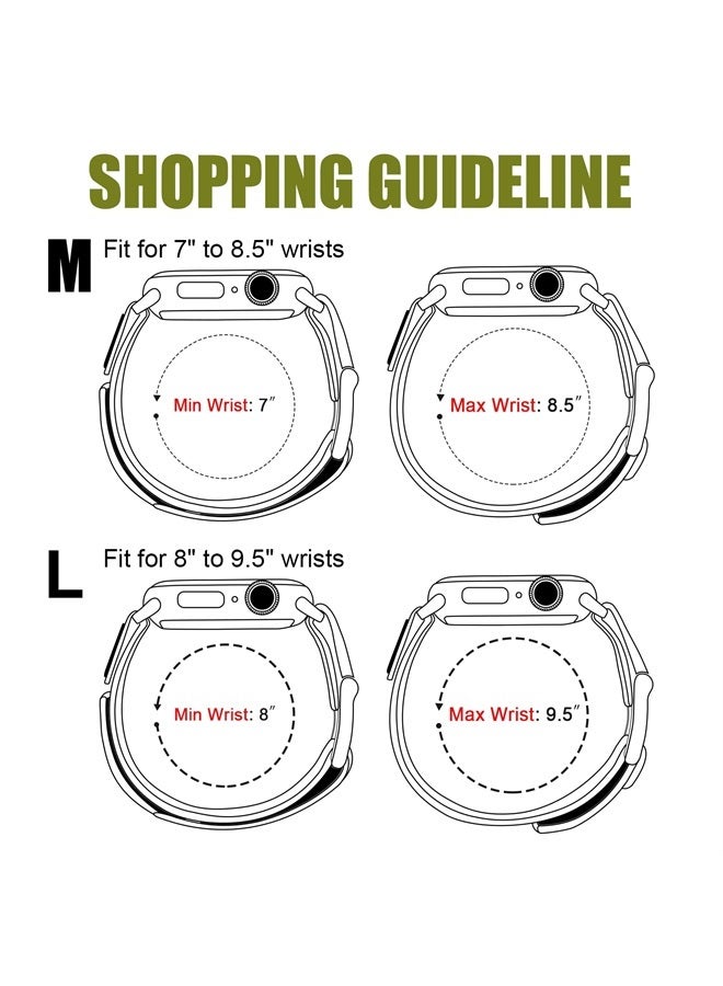 Ritche Nylon Rugged Apple Watch Band Compatible with Apple Ultra Watch Band Apple Watch 38mm 40mm 41mm, Adjustable Tactical IWatch Band Men for Series 8/7/6/5/4/3/2/1 SE Black - Image 2