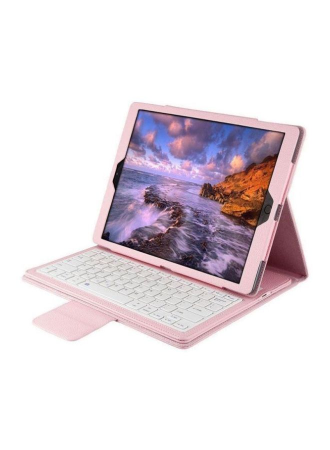 Loquat Wireless Keyboard Flip Cover For Tablets Pink