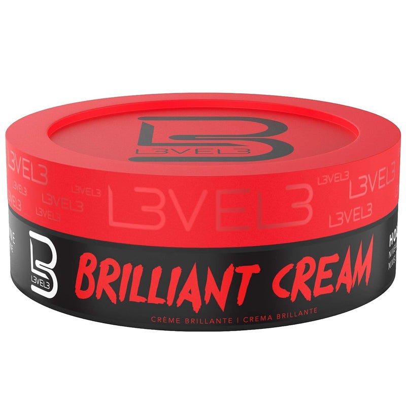 L3 Level 3 Brilliant Cream - Improves Hair Texture and Shine - Delivers a Natural Hair Style Look Hydrates your Hair (4 Pack) - Image 1