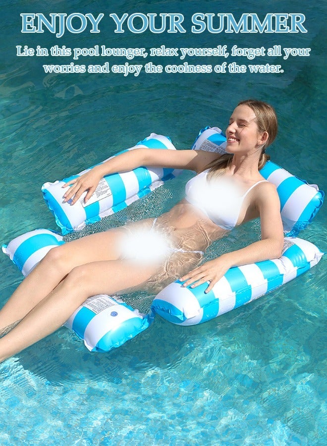DUNISO Swimming Pool Float Hammock for Adult, Multi-Purpose Inflatable Hammock (Saddle, Lounge Water Chair, Hammock, Drifter), Portable Water Hammock Lounge for Outdoor, Beach, Pool, Lake - Image 2