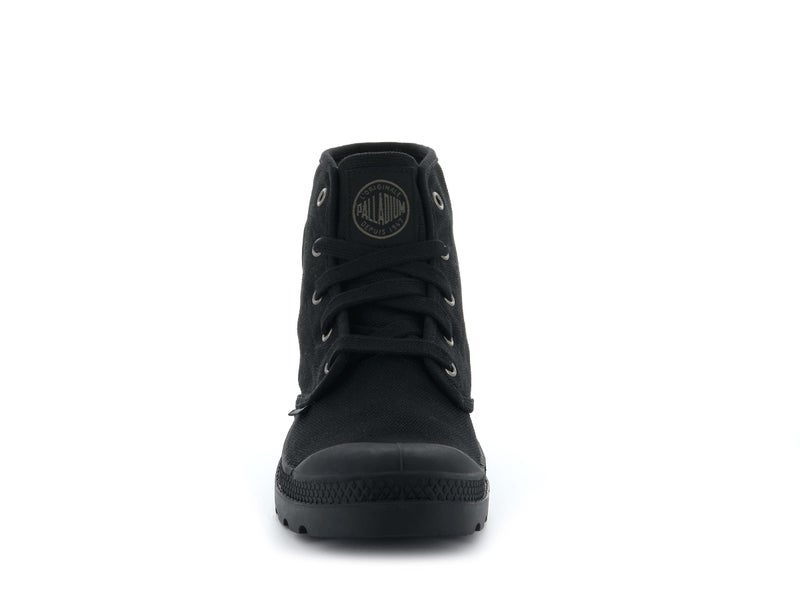 Palladium Men's Pampa Hi Boot, Vegan Canvas Lace Up Boot, Black/Black, 7.5 M - Image 3