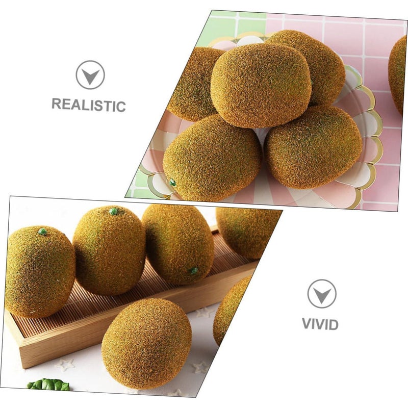 5 Sets Lifelike Imitation Kiwifruit Photography Props Realistic Fruit Decorations for Shop Window Home Adornment - Image 3