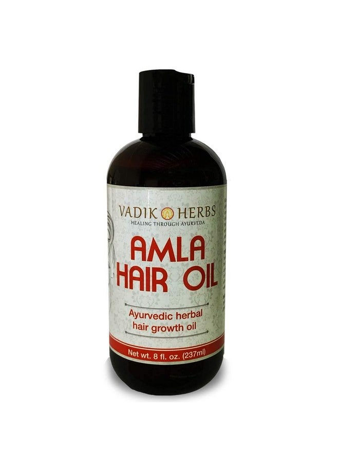 Vadik Herbs Amla Hair Oil (8 Oz) Herbal Hair Growth Oil ; Herbal Scalp Treatment ; Great For Hair Loss Balding Thinning Of Hair For Beard Growth Made With Amla (Amalaki) Indian Gooseberry  - Image 2