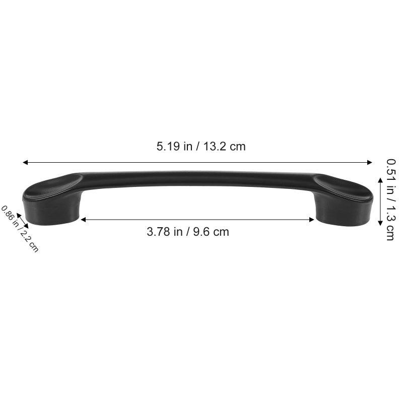 Modern Minimalist Black Aluminum Cabinet Handles 96mm Hole Center - Image 3
