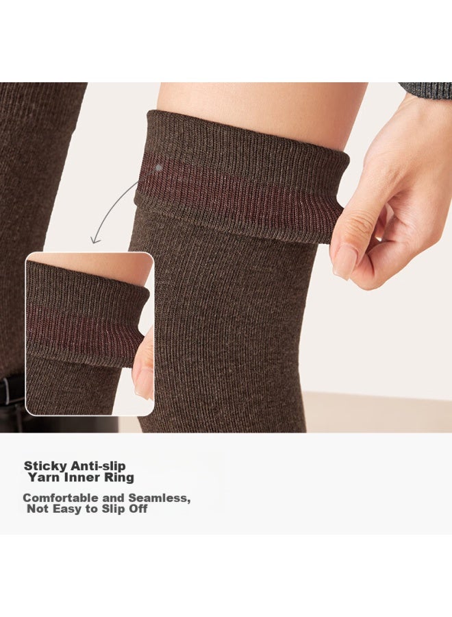 B&C.ROOM Mianzhuwu Knee-high Socks For Women, 2025 New Style Thigh-high Stockings, Anti-slip Slim Leg High Tube Autumn Winter Thigh Socks, 1 Pair - Image 2