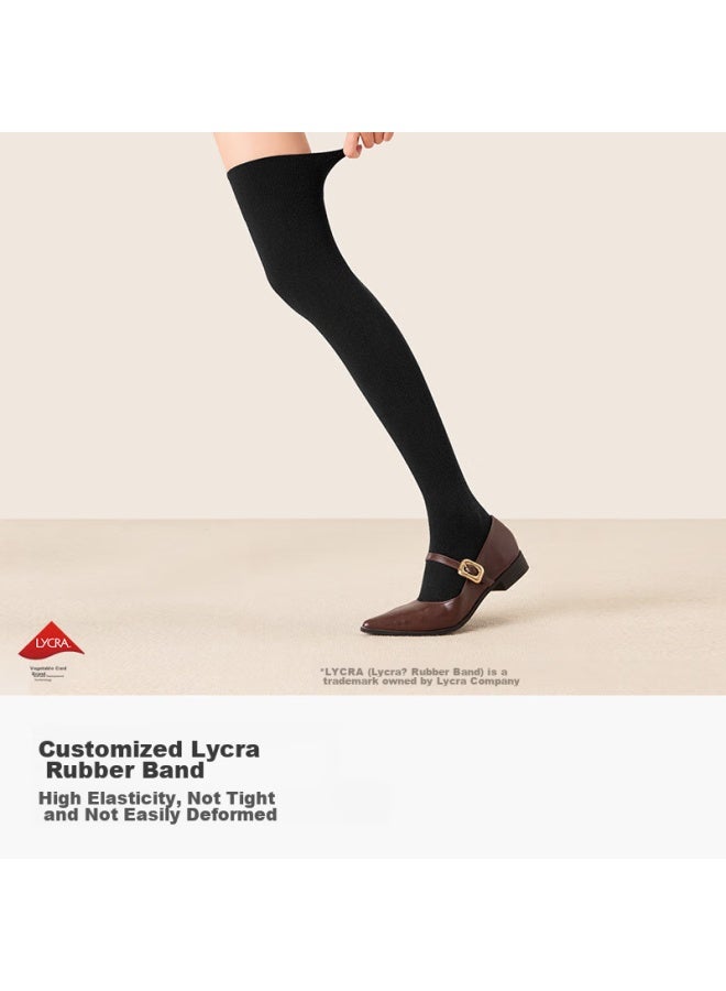 B&C.ROOM Mianzhuwu Knee-high Socks For Women, 2025 New Style Thigh-high Stockings, Anti-slip Slim Leg High Tube Autumn Winter Thigh Socks, 1 Pair - Image 3