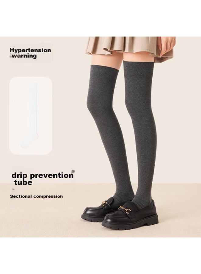 B&C.ROOM Mianzhuwu Knee-high Socks For Women, 2025 New Style Thigh-high Stockings, Anti-slip Slim Leg High Tube Autumn Winter Thigh Socks, 1 Pair - Image 1