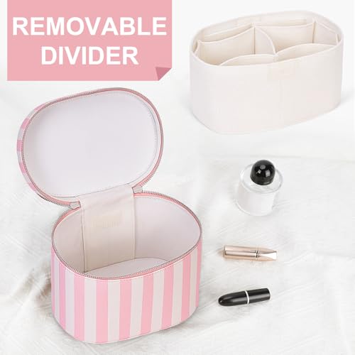 YFGBCX Checkered Makeup Bag Vanity Case with Divider Travel Toiletry Bag Women Cosmetic Bag Makeup Organizer Case - Image 4