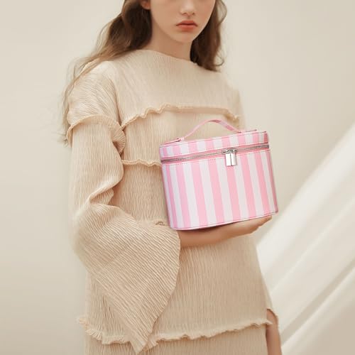 YFGBCX Checkered Makeup Bag Vanity Case with Divider Travel Toiletry Bag Women Cosmetic Bag Makeup Organizer Case - Image 2