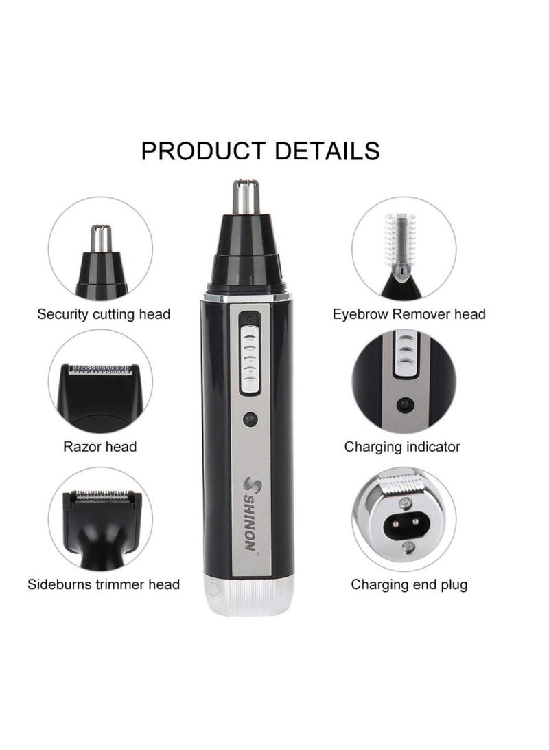 SYOSI Men's Electric Shaving Groomer Set, Waterproof 4 in 1 360 Degree Nose Ear Hair Trimmer Beard Sideburn Eyebrow Underarms Hair Remover with Wet Dry Cleaning System - Image 3