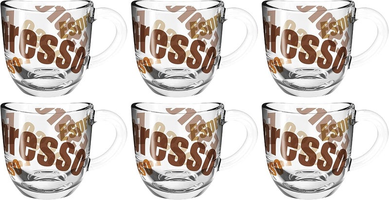Leonardo Napoli Espresso Cups, Set of 6, Dishwasher Safe Espresso Cups with Motif, Small Coffee Cup, Microwave-Safe, 80 ml, 024234 - Image 1