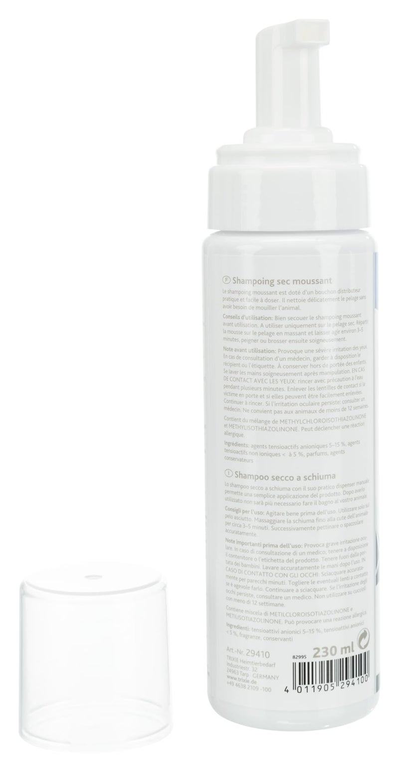 Trixie Dry Foam Shampoo Suitable for Dogs,Cats Deodorizes and Gently Cleans The Coat, and Soothes The Skin Keeps Fur Clean and Healthy - 230 ml - Image 4