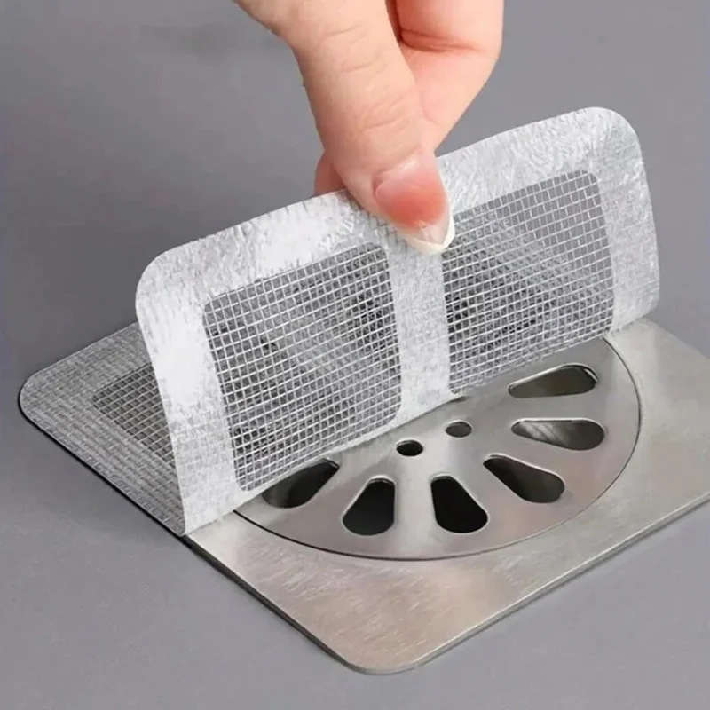 Piev Adhesive Disposable Sink Bathroom Kitchen Shower Drain Hair Hair Fluff Collector Wire Strainer 40 Pcs.