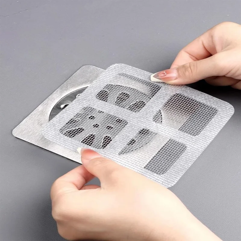 Piev Adhesive Disposable Sink Bathroom Kitchen Shower Drain Hair Hair Fluff Collector Wire Strainer 40 Pcs.