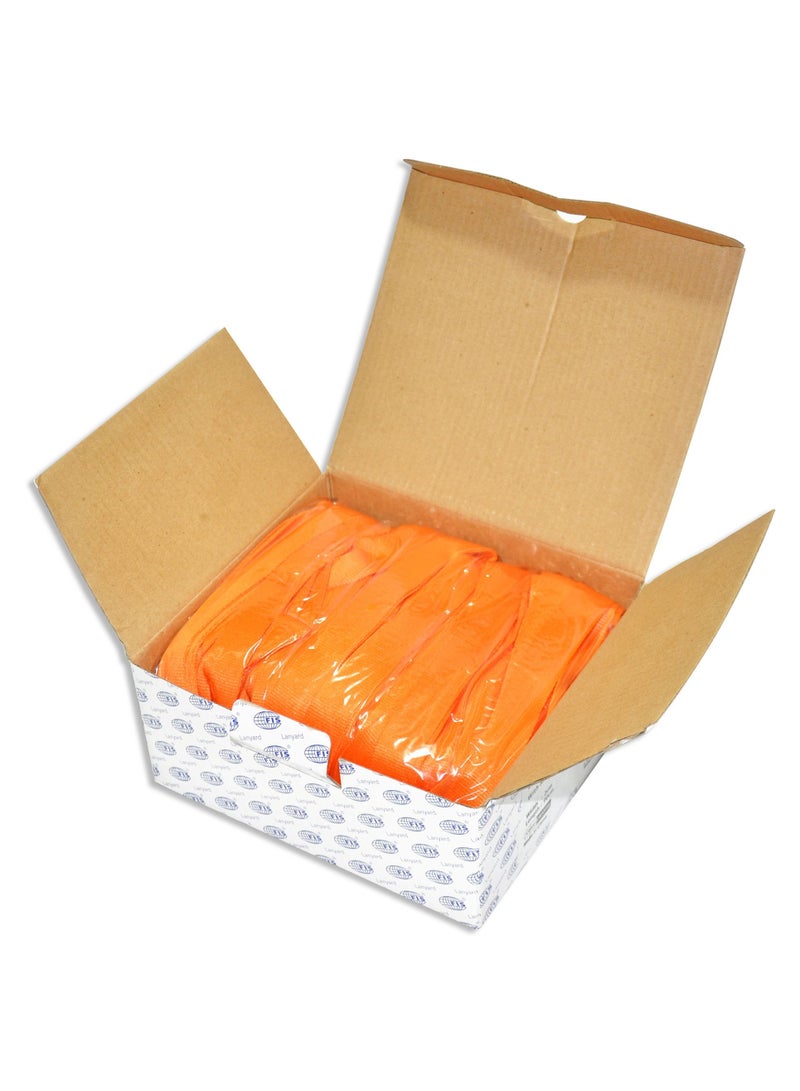 FIS عبوة من 50 قطعة حبل مسطح مع خطاف وقفل أمان برتقالي - Image 3