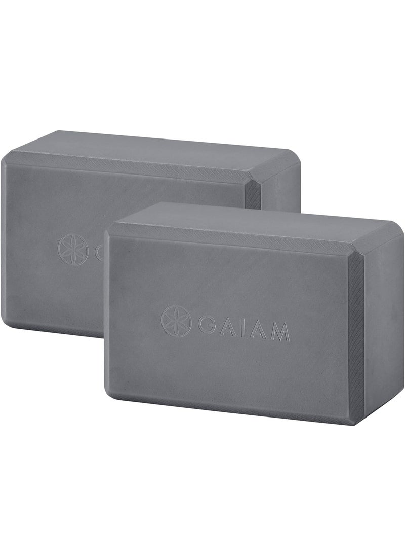 Gaiam Gaiam Yoga Block  Supportive LatexFree Eva Foam  Soft NonSlip Surface with Beveled Edges for Yoga Pilates Meditation  Yoga Accessories for Stability Balance Deepen Stretches  - Image 1