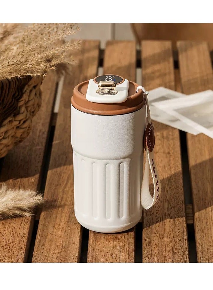 AROAQ Coffee Cup With Temperature Display, Portable Led Temperature Display Cup Water Bottle, Large Capacity Stainless Steel Insulated Water Cup, Durable Thermal Coffee Mug, (Coffee Color) - Image 3