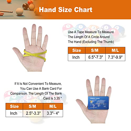 YFY Billiard Pool Gloves for Left Hand 3 Finger, Splicing Process, Snooker Cue Sport Glove Popular Sizes for Men & Women - Image 5