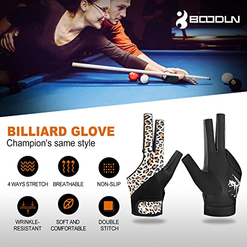 YFY Billiard Pool Gloves for Left Hand 3 Finger, Splicing Process, Snooker Cue Sport Glove Popular Sizes for Men & Women - Image 2