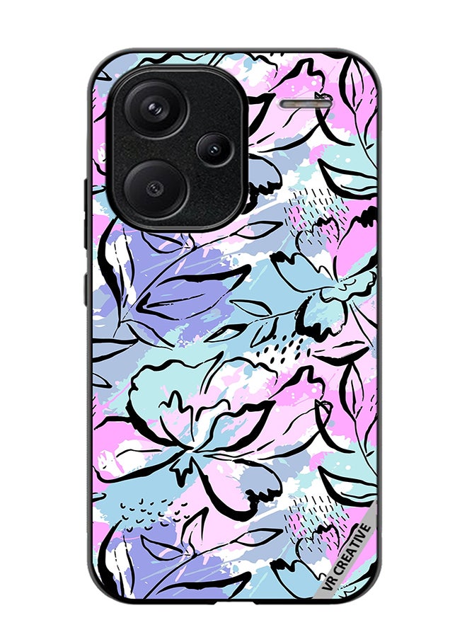 VR CREATIVE Protective Case Cover For Xiaomi Redmi Note 13 Pro Plus Abstract Flowers Print Design Multicolour - Image 1