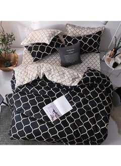 AL RAID Single Size Bed Sheet Set| Cozy, Durable & Easy Care Bedding | 4PCS Bedding Set Includes 1 Duvet Cover 160x210 cm, 1 Fitted Sheet 120x200+20 cm, 2 Pillowcases 50x75 cm | Soft & Durable Bedding 