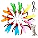 MeoHui 11PCS Cat Feather Toys Refills 10PCS Feathers and 1PC String Interactive Cat Wand Toy Replacement for Bored Indoor Adult Cats Kittens - Image 3
